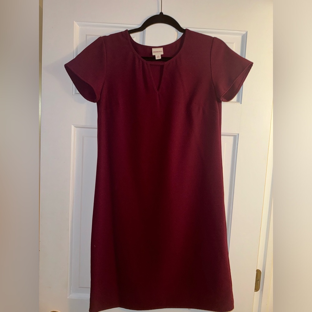Women's Burgundy Work Dress